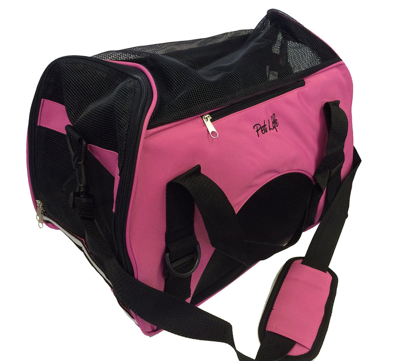 [Australia] - Airline Approved Altitude Force Sporty Zippered Fashion Pet Carrier Pink MD 