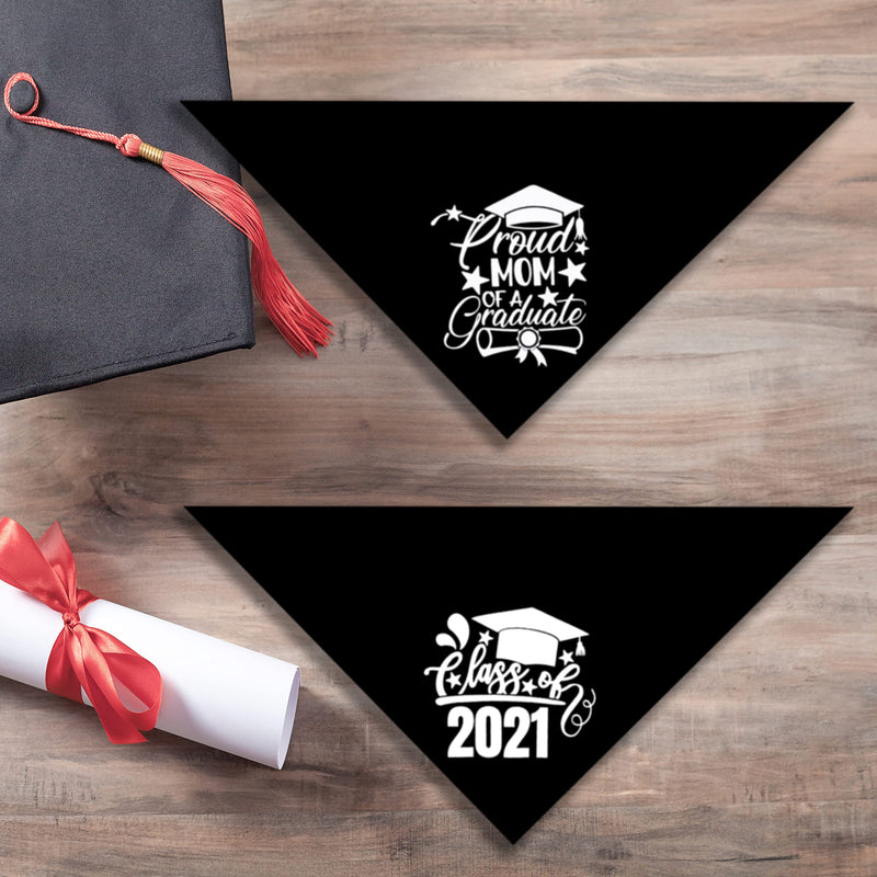 2 Pack Graduation Dog Cat Bandana, Proud of Mom Graduation Bandana for Small Medium Large Dogs Pets Puppies (Proud of Mom, Small) - PawsPlanet Australia