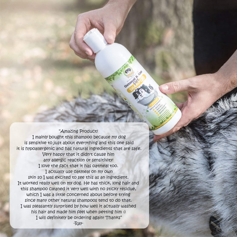 [Australia] - Dog Shampoo for Smelly Puppy, Cat, Small Pet - Natural Oatmeal for Dry Itchy Skin Dandruff Relief - Hypoallergenic with Aloe for Allergy Relief & Sensitive Skin at Bath Time - Best Dog Bath Deodorizer 