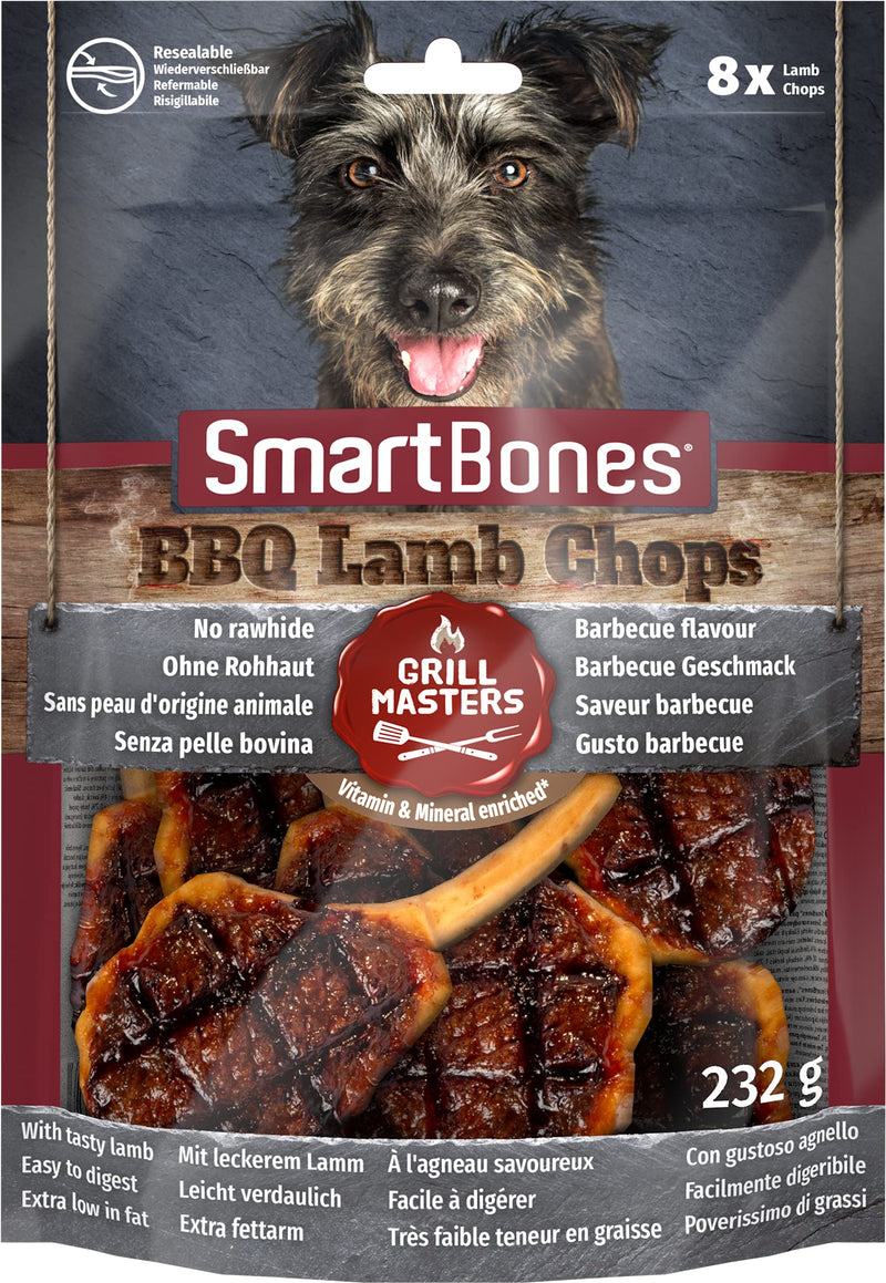 SmartBones BBQ Lamb Chops Grill Masters Rawhide-Free Chewy Treats for Dogs, Barbecue Flavour, Made With Tasty Lamb - PawsPlanet Australia