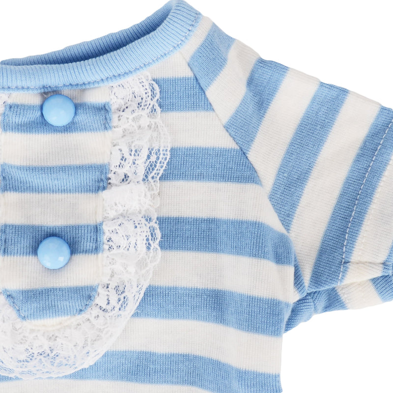 [Australia] - CueCue Pet Cozy Striped Pet Shirt X-Small Blue/White 