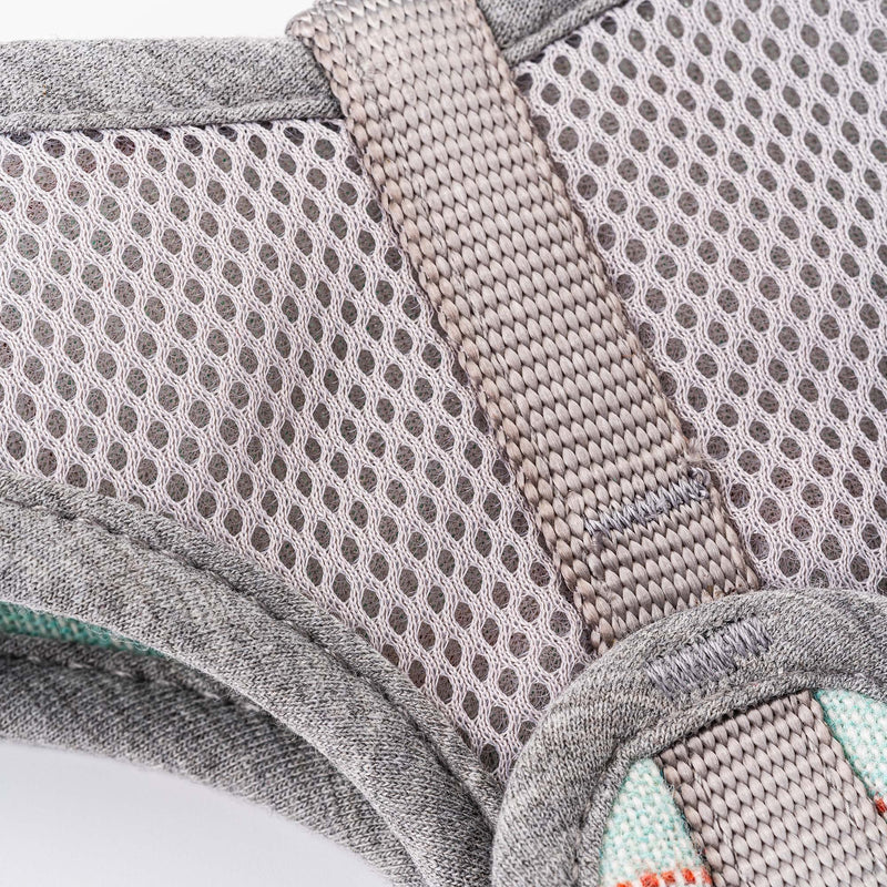 HUGO & HUDSON Tweed Vest Dog Harness - Adjustable Rear Buckle No Choke Harnesses for Training and Walking - Comfortable Soft Padding - Aqua Checked - XS - PawsPlanet Australia