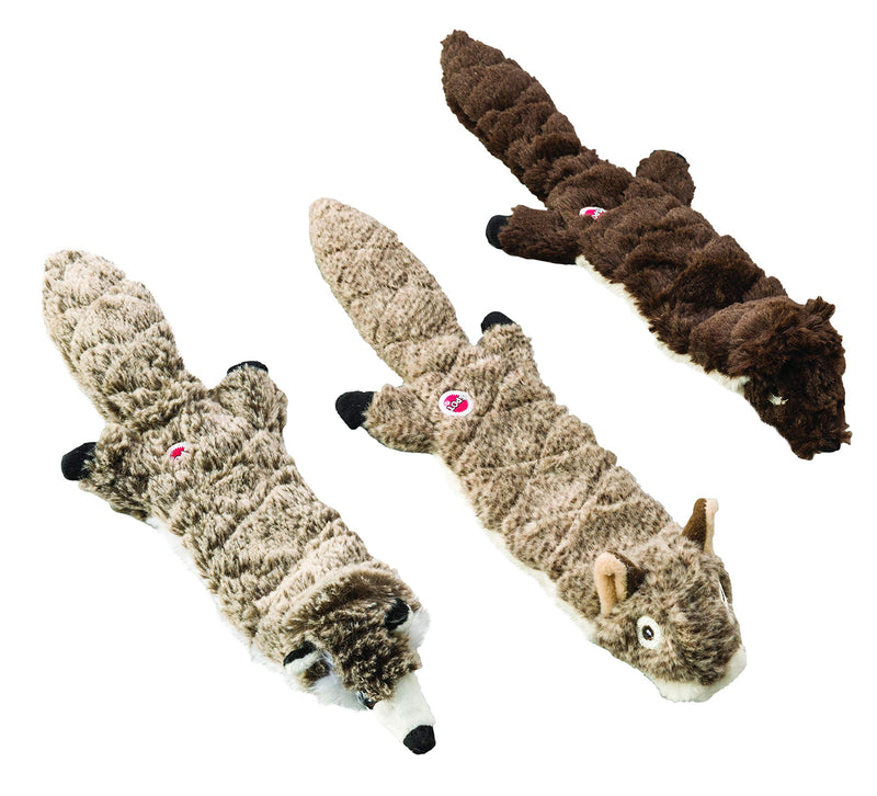 [Australia] - SPOT Ethical Pets Squirrel Mini Skinneeez Extreme Stuffingless Quilted Dog Toy, 14" 