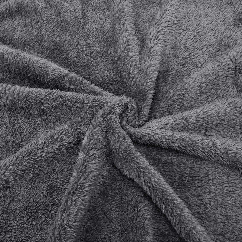 Nobleza Dog Blanket 80x80cm Fluffy Fleece Pet Blankets for Cat Puppy Washable Soft Warm Kitten Sleep Mat Bed Pad Grey 80x80cm Grey - PawsPlanet Australia