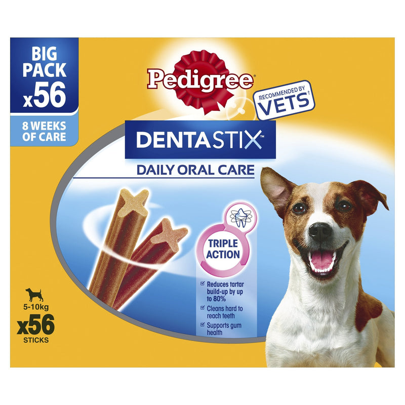 Pedigree Dentastix Daily Oral Care Small Dog 5-10 k g, 56 Sticks, Pack of 1 - PawsPlanet Australia