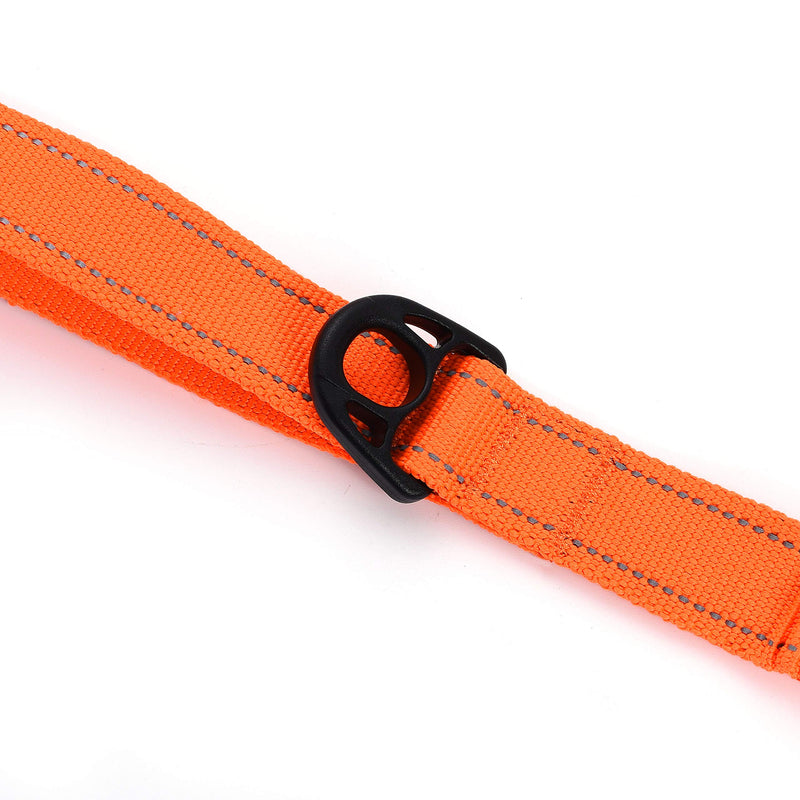 Mile High Life | Bungee Dog Leash | Gentle Pull Training Lead | Soft Comfort Texture | 3-5 Feet | For Dogs/Cats Under 20 lb (Orange) Orange - PawsPlanet Australia