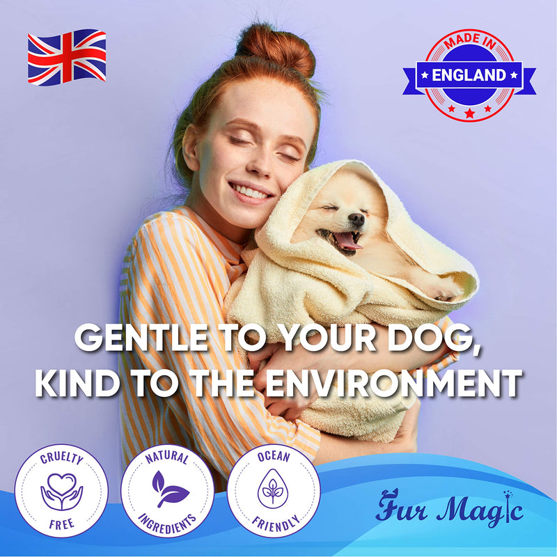 Fur Magic London Dog Detangler Spray | 100% Natural Ingredients for Dematting and Detangling Hair | Professional Grooming Spray | Leave In Conditioner 500 ml - PawsPlanet Australia
