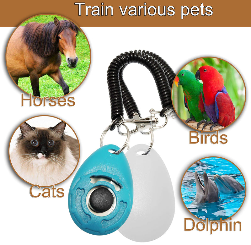 Training Clicker for Pet Like Dog Cat Horse Bird Dolphin Puppy, with Wrist Strap,2 Pcs - PawsPlanet Australia