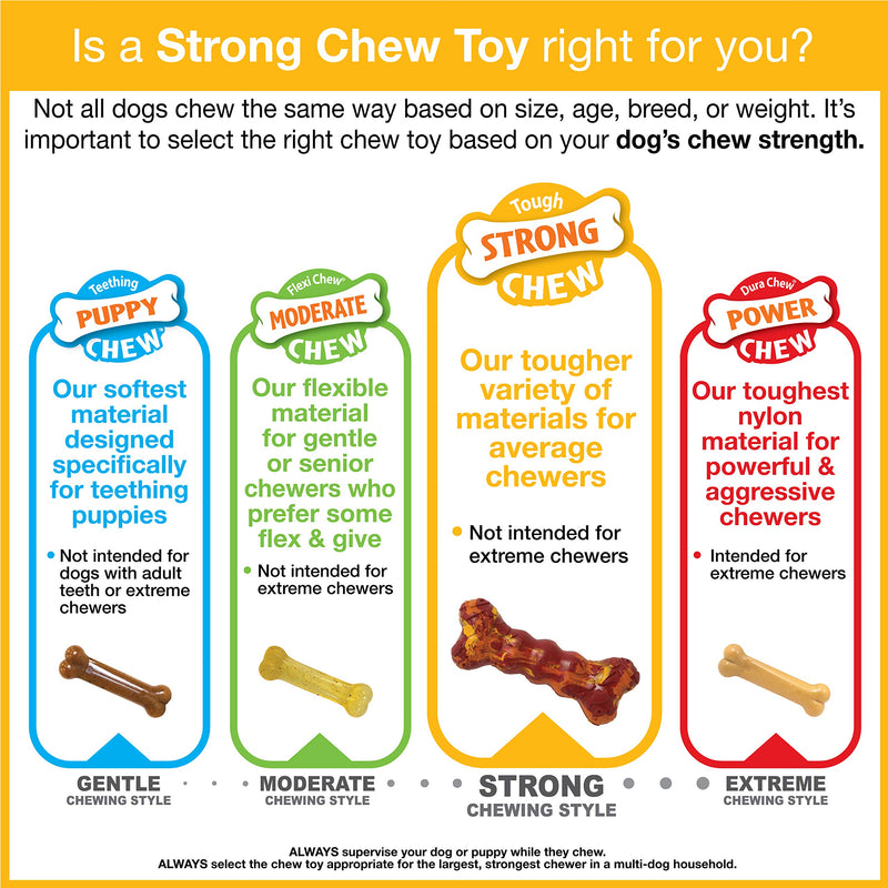 [Australia] - Nylabone Flavor Frenzy Strong Chew Toy Dog Toy Medium/Wolf - Up to 35 lbs. None 