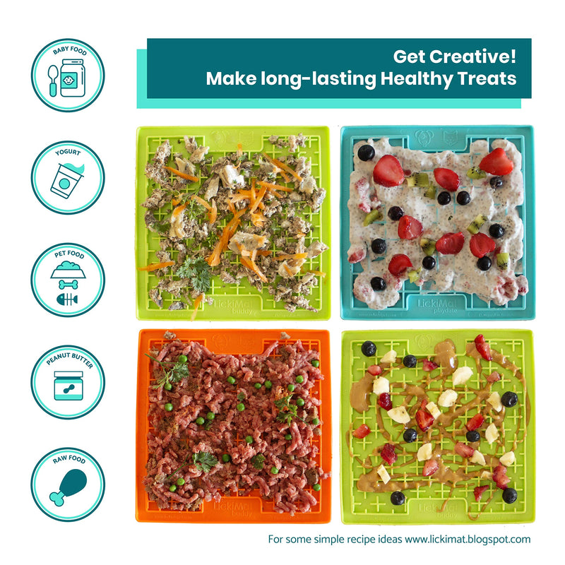 Innovative Lickimat Playdate Treat Mat - Mixed Colour - PawsPlanet Australia