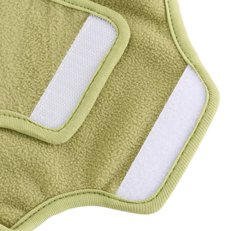 Mile High Life | Dog Fleece Vest | Adjustable Chest Size | Easy Step in Easy Closure | Small Dogs Cats Pets ( S,Green ) S (Girth: 16"-18", Length: 12") Green - PawsPlanet Australia