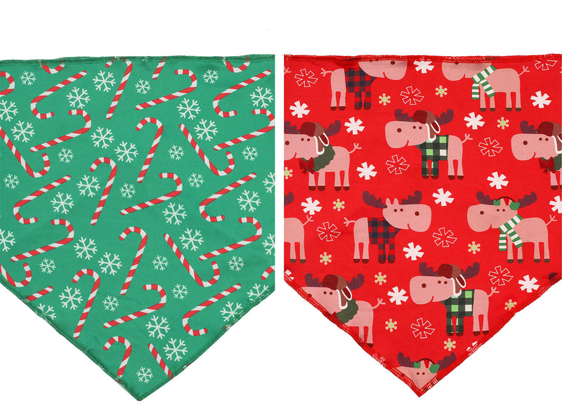 [Australia] - BoomBone 2 Pack Christmas Bandana for Dogs,Triangle Bibs Pet Scarf for Dogs S 