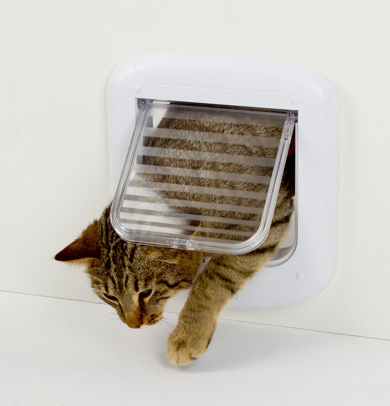 Kerbl 4-way Cat Door, White - PawsPlanet Australia