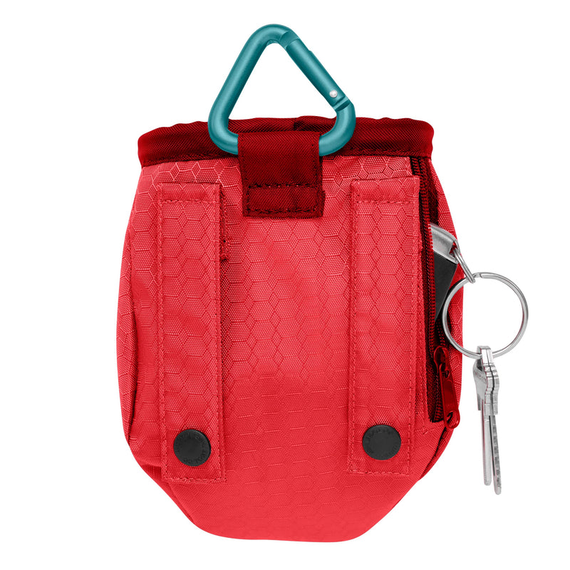 Kurgo Dog Training Treat Pouch Bag, Treat Bags, Portable Pet Pocket Waist Clip Bag, Reflective Snack Bag for Pets, Includes Clip & Carabiner MOLLE Straps, New Carabiner Chili Red - PawsPlanet Australia