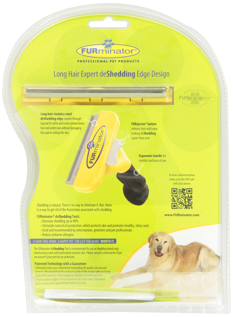 FURminator Long Hair deShedding Tool for Dogs, Large L - PawsPlanet Australia