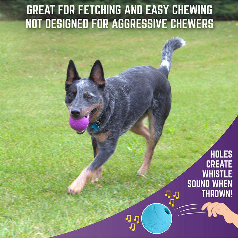 [Australia] - Chew King Fetch Balls Durable Natural Dog Toy Ball, Fetch Toy Collection, Fits Ball Launcher Pack of 3 - 3" Balls 