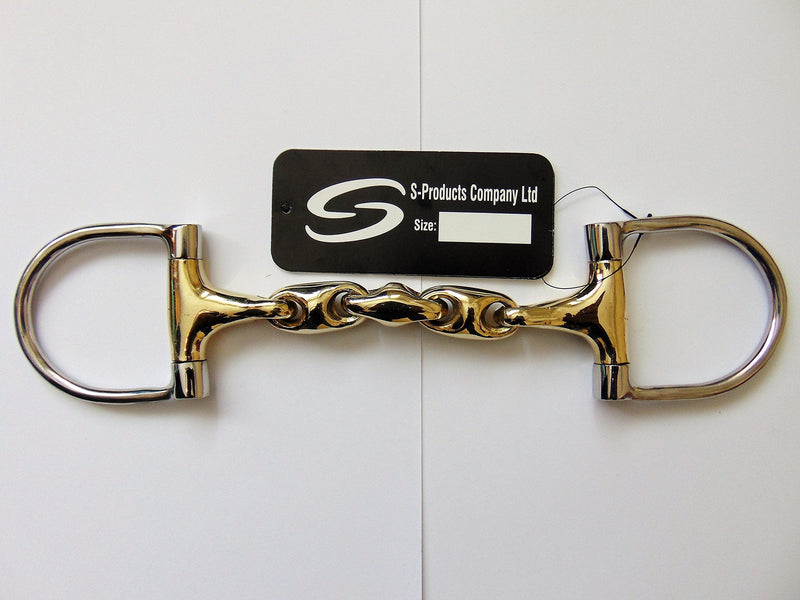 S-Products EQUESTRIAN D-RING WATERFORD LOZENGE HORSE SNAFFLE BIT (5.0") 5.0" - PawsPlanet Australia