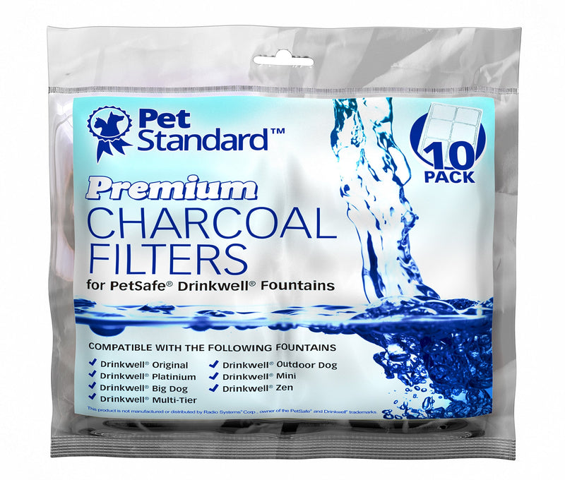 Premium Charcoal Filters for PetSafe Drinkwell Fountains, Pack of 10 - PawsPlanet Australia