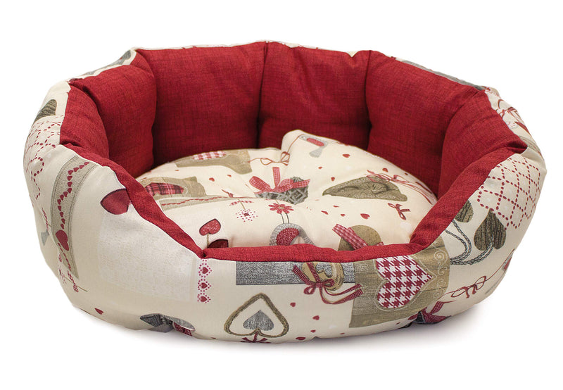 Record Heart Double Sided Cushion for Dogs and Cats, Dimensions cm 50x45x18 50 x 45 x 18 cm - PawsPlanet Australia