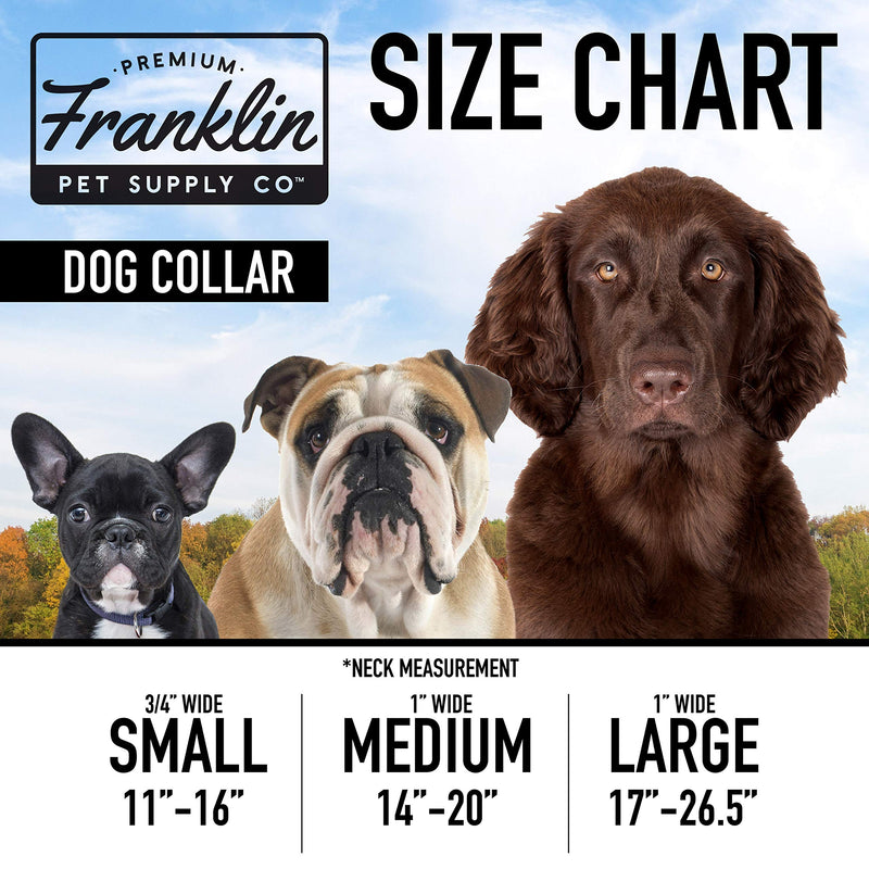 [Australia] - Franklin Pet Supply Nylon Dog Collar – Reflective – Comfort Fit – Neoprene – Adjustable Black Small 