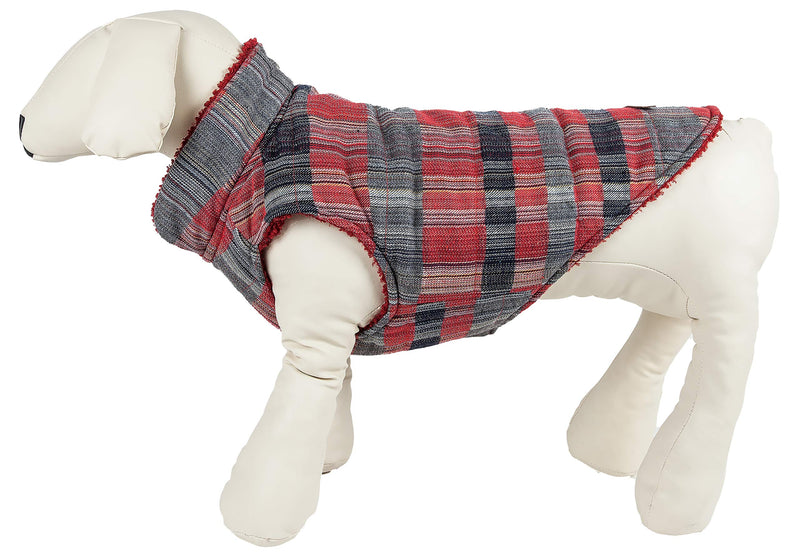 [Australia] - Pet Life 'Scotty' Tartan Classical Plaided Insulated Dog Coat Jacket Large Red 