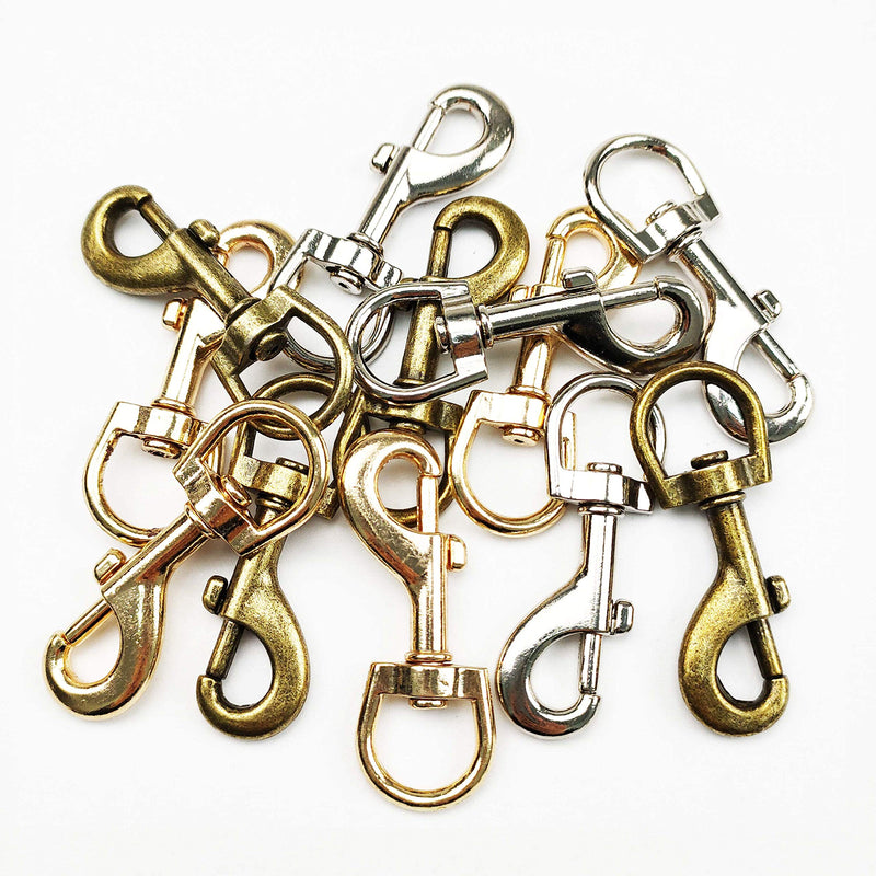 12 PCS Mini Dog Leash Clasp Swivel Snap Hooks,Wholesale Metal Heavy Duty Eye Clasp Multipurpose- Best for Spring Pet Buckle, Key Chain for Linking Dog Leash Collar, DIY Project - PawsPlanet Australia