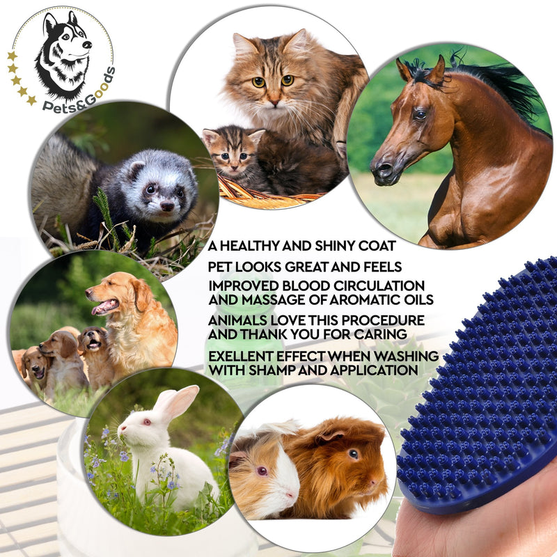 Dog Grooming Brush - Dog Bath Brush - Cat Grooming Brush - Dog Washing Brush - Rubber Dog Brush - Dog Hair Brush - Dog Shedding Brush - Pet Shampoo Brush for Dogs and Cats with Short or Long Hair Basic - PawsPlanet Australia