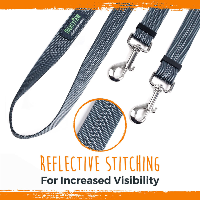 Mighty Paw Double Dog Leash, Two Dog Adjustable Length Dog Lead, Premium Quality No-Tangle Leash for 2 Dogs No Handle Lite | Dogs < 30lbs - PawsPlanet Australia