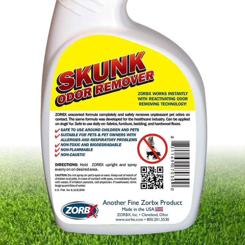 [Australia] - ZorbX Unscented Extra Strength Skunk Odor Remover – Safe for All, Even Pets and Children, with No Harsh Chemicals, Perfumes or Fragrances, Stronger and Safer Skunk Odor Remover Works Instantly and Can 