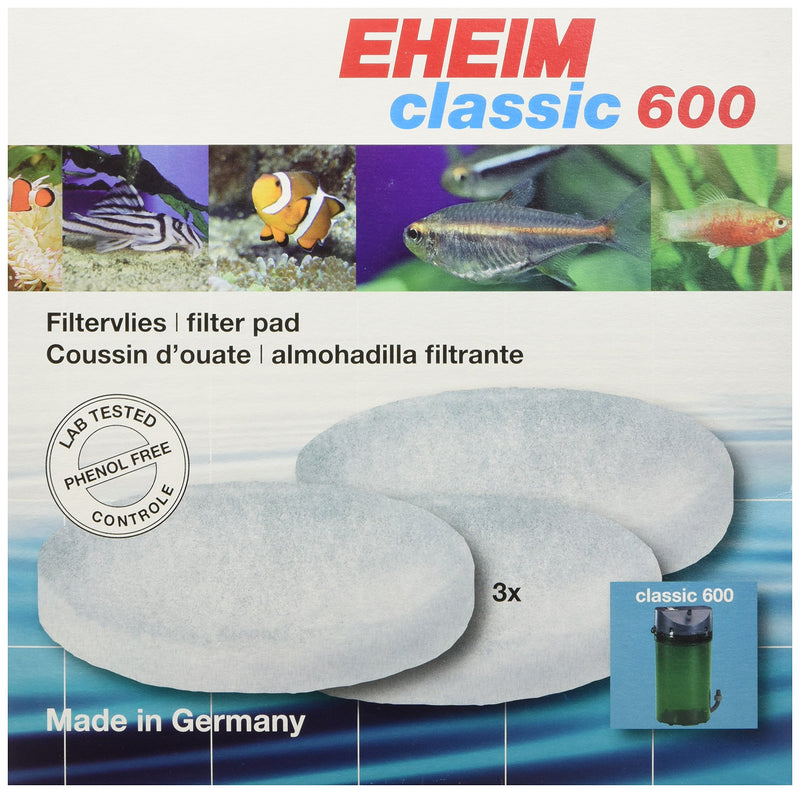 [Australia] - EHEIM Filter Pad (White) for Classic External Filter 600 (3 Pieces) 