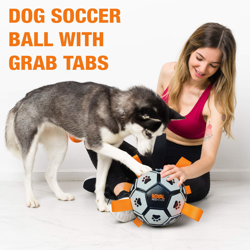 Royal Pets House Dog Floating Football with Straps For Easy Grab | Interactive Toy Ideal for Water Games | Indoor & Outdoor Dog Toy - PawsPlanet Australia