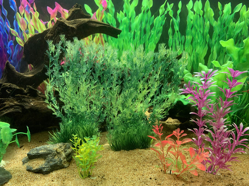 [Australia] - BEGONDIS 2Pcs Aquarium Decorations Fish Tank Artificial Water Plants Made of Soft Plastic, Safe for All Fish & Pets 2pcs Green 