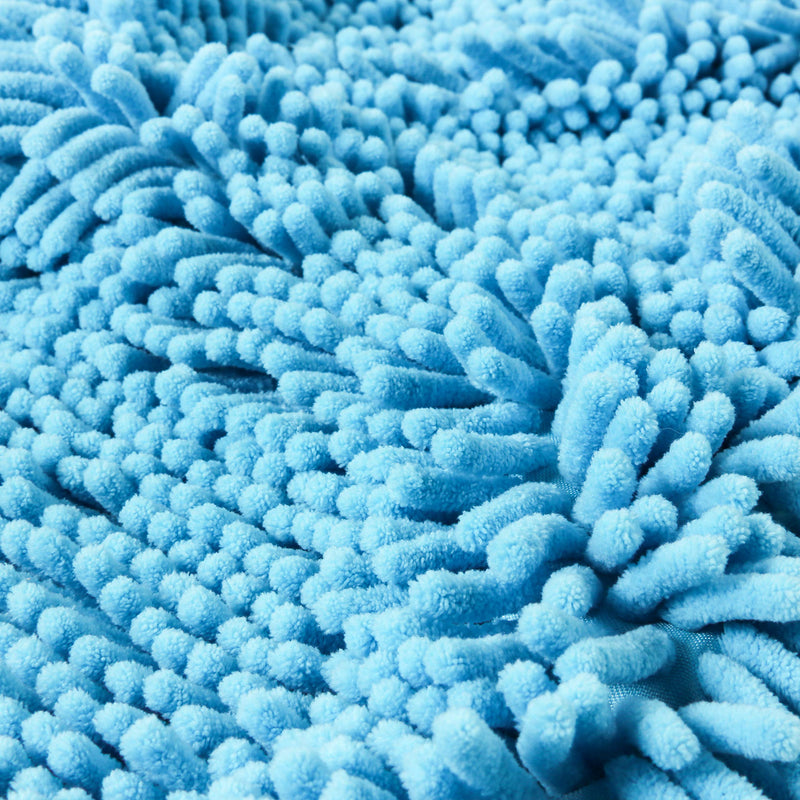 Patas Lague Luxury Absorbent Dog Towel, 35x15 Extra Large Microfiber Quick Drying Dog Shammy with Hand Pockets Pet Towel for Dog and Cat, Machine Washable 24'' x 14'' Blue - PawsPlanet Australia