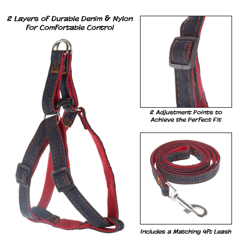 [Australia] - PETMAKER Dog Harness and Leash Set-Size Small Chest Girth for Dogs Large 