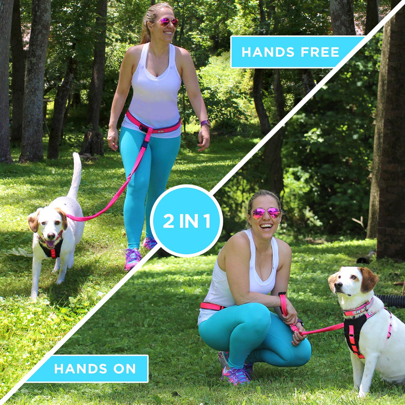 Pawtitas Running Dog Lead Hands Free a Reflective Running Lead with Adjustable Waist and 4 Feet Padded Lead for Running, Walking, Hiking, Puppy Training - Teal Dog Running Lead Hands free. M / L 120 cm Black ⚡🏃🏼‍♀️ Running Reflective - PawsPlanet Australia