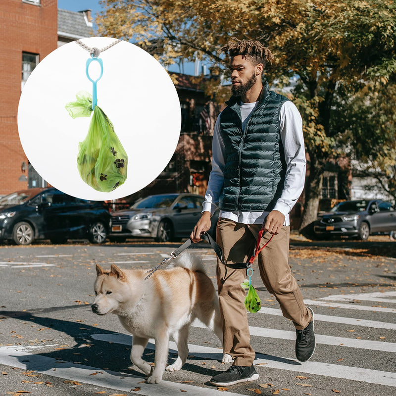 8 Pack Dog poop Bag Holder,Hands Free Waste Bag Carrier Poop Bag Holder for Leash,Dog Poop Bag Holder with Touch Fasteners Attachment,Adjustable Waste Bag Carrier Fit Any Leash,Towing rope accessories - PawsPlanet Australia