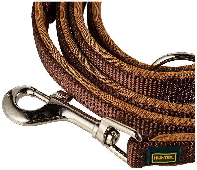 HUNTER NEOPRENE adjustable dog lead, 1.5 x 200 cm, brown/caramel - PawsPlanet Australia