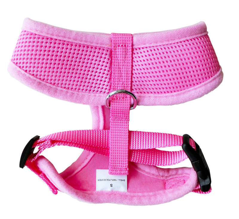 [Australia] - Soft Mesh Dog Cat Harness No Pull Comfort Padded Vest for Small Pet Cat and Puppy XS Pink 