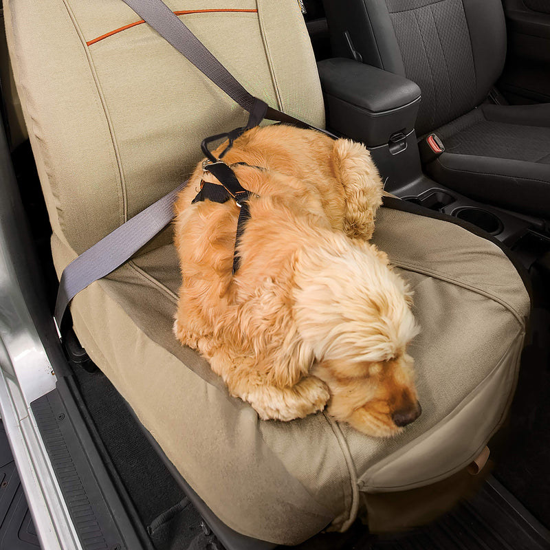 [Australia] - Kurgo CoPilot Bucket Seat Cover for Dogs —Waterproof, Stain Resistant & Machine Washable Khaki 