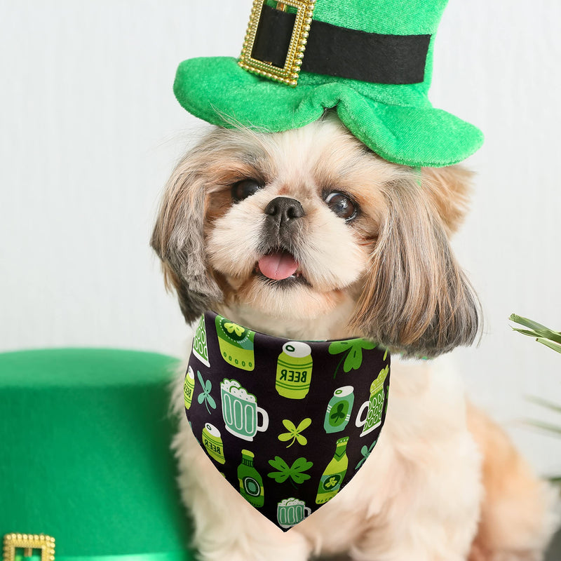 St. Patrick's Dog Bandana, Holiday Cat Irish Shamrock Bandana for Large Medium Small Puppies Pets Kiss me I'm Irish - PawsPlanet Australia