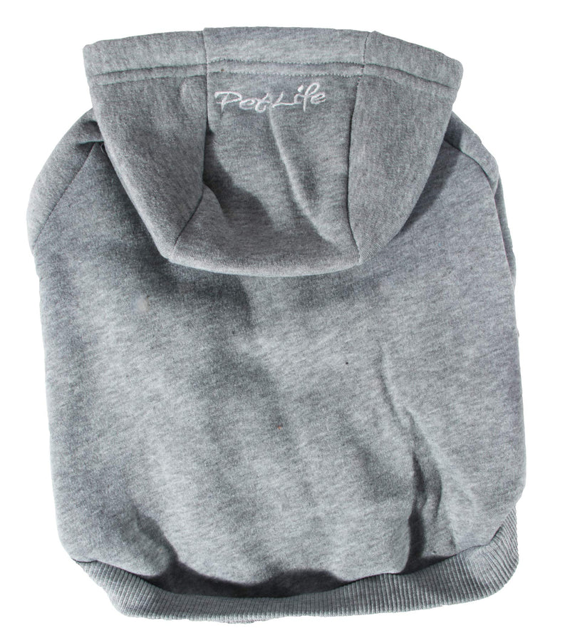 Fashion Plush Cotton Pet Hoodie Hooded Sweater Grey Large - PawsPlanet Australia