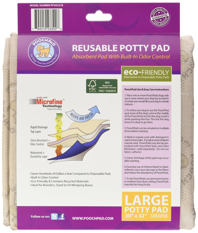 [Australia] - Pooch Pads Training Pad, Beige, Large/30" x 32" 