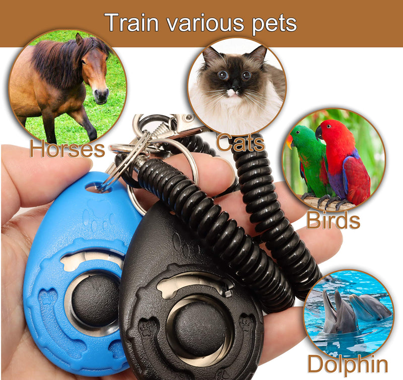 Pet Training Clicker for Dog, Clickers with Wrist Strap for Cat Horse Bird Puppy,2 Pcs - PawsPlanet Australia