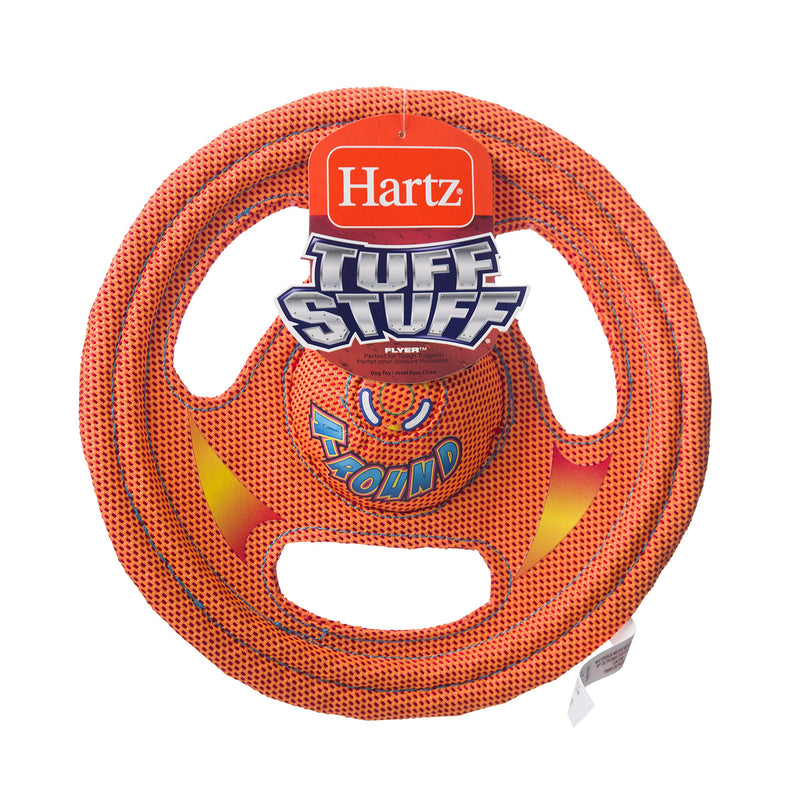 Hartz Tuff Stuff Toss Around Plush Frisbee Flyer Dog Toy - Medium/Large - PawsPlanet Australia