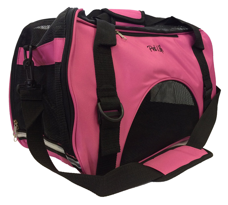 [Australia] - Airline Approved Altitude Force Sporty Zippered Fashion Pet Carrier Pink MD 