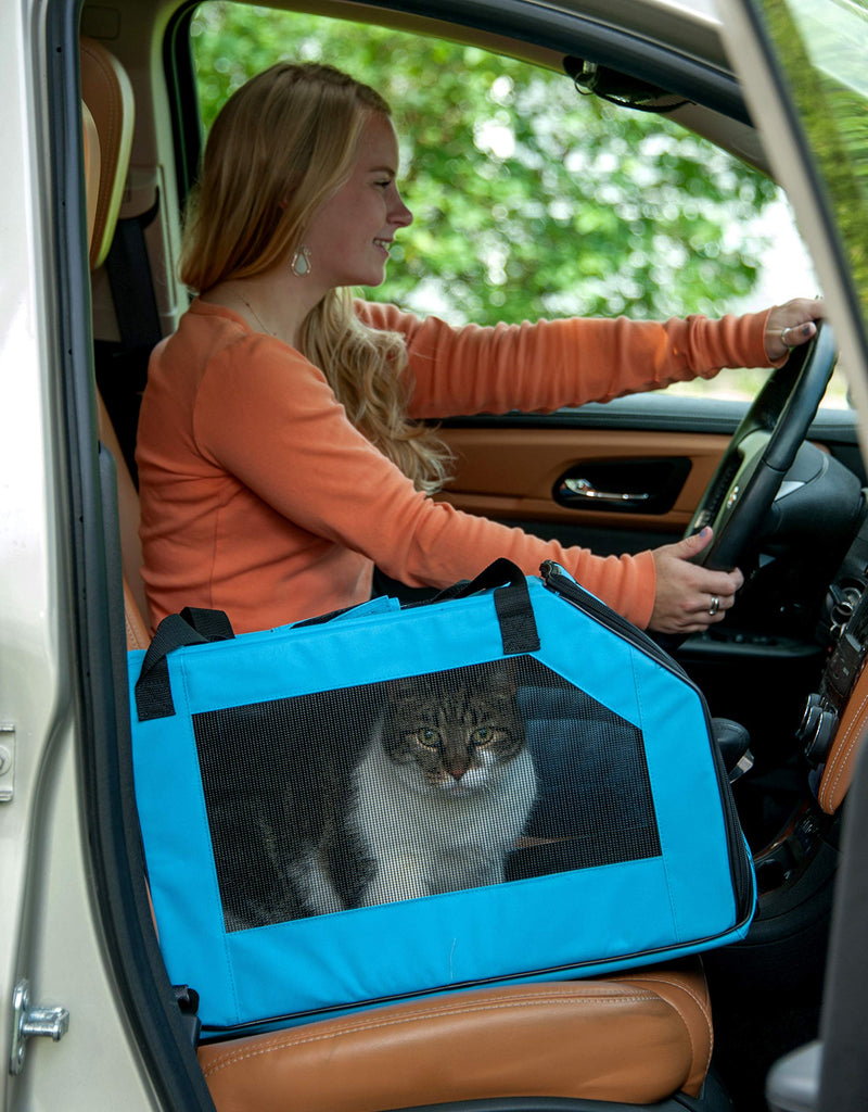 Pet Gear Carrier & Car Seat for Cats and Dogs Aqua Signature Pet Carrier & Car Seat - PawsPlanet Australia