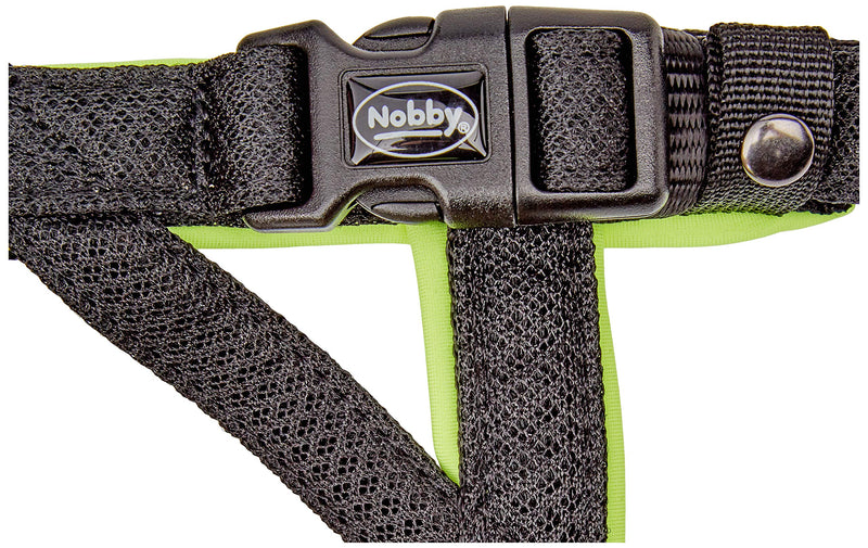 Nobby Preno Mesh Norwegian Harness, 38 - 50 cm+36 cm/20 - 25 mm, Neon Yellow - PawsPlanet Australia