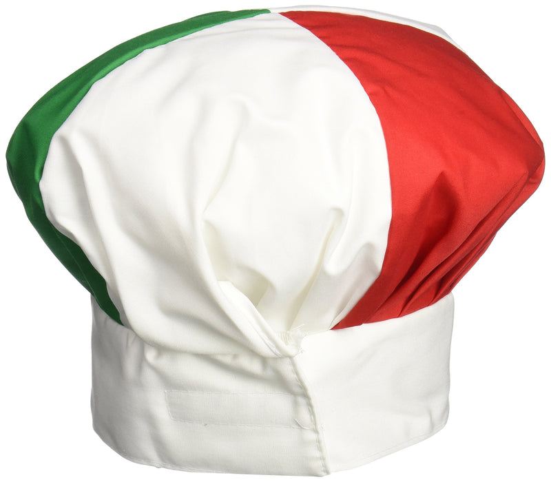 Beistle Red, White And Green Oversized Cotton Novelty Fabric Chef’s Hat With Velcro – Italian Party Photo Booth Props Supplies, One Size Red/White/Green - PawsPlanet Australia