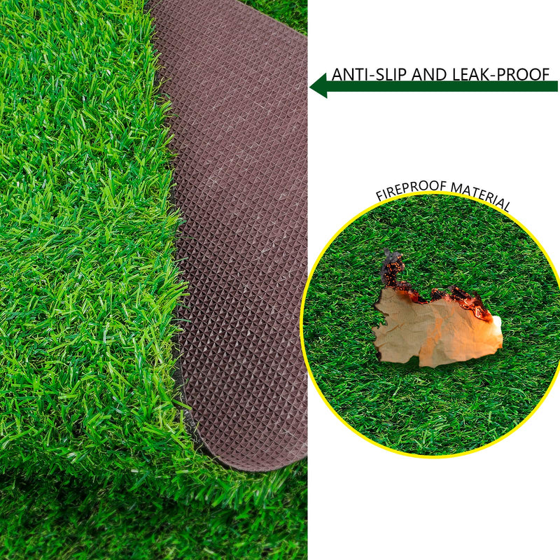 Earth Friendly 2 Pcs Artificial Grass Dog Pee Pad Reusable Fake Grass Mat Rug Turf Puppy Potty Pad Replacement Washable Dog Training Pad Leak-Proof Pet Urine Pad for Indoor and Outdoor(30"x 18") - PawsPlanet Australia
