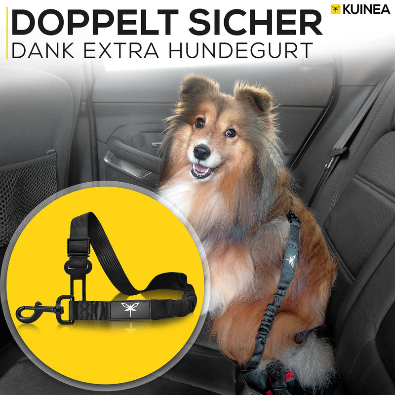 KUINEA dog seat car back seat with FREE dog belt for car - for small to medium-sized dogs - premium car seat dog safety belt - maximum safety - quick assembly - Dog Seat car - PawsPlanet Australia